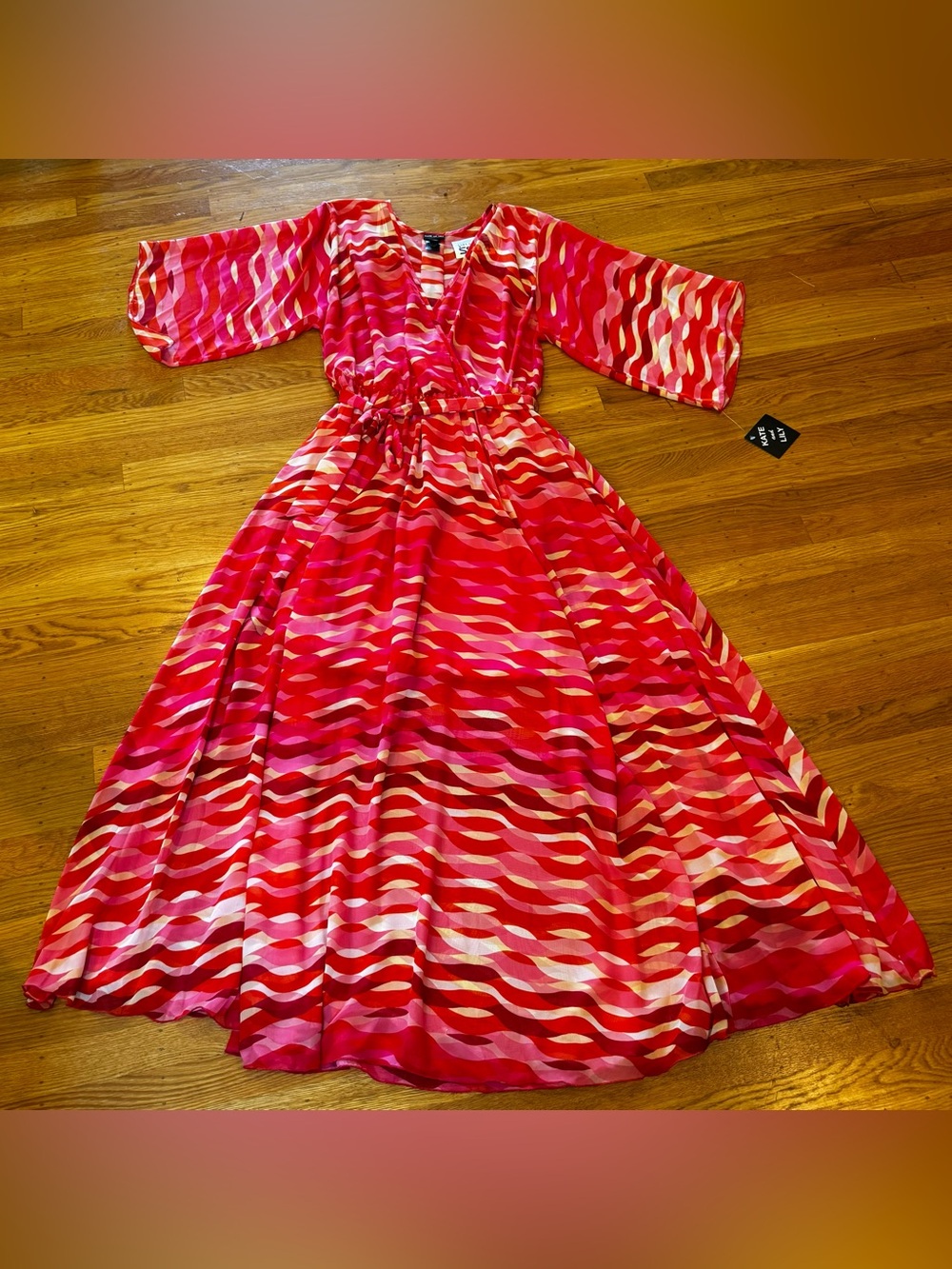 Kate & Lily faux-wrap maxi dress, NWT Sz 12